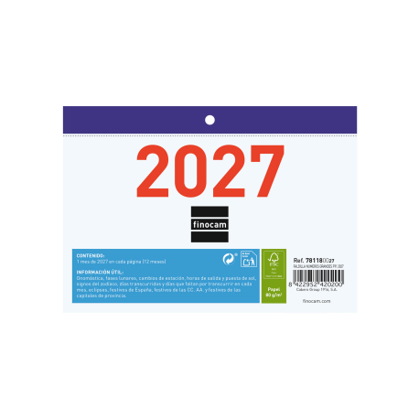 (CAT) FALDILLA NUMEROS GRANDES 2027 F91 15X10.5 CATALAN
