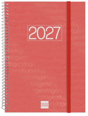 (CAT) AGENDA ANUAL ESPIRAL E10 SVH 2027 YEAR VERMELL
