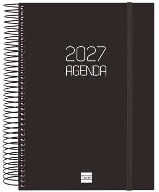 (CAT) AGENDA ANUAL ESPIRAL E10 DP 2027 OPAQUE NEGRE