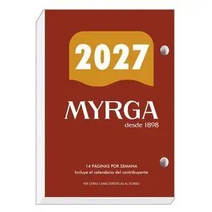 BLOQUE BUFETE N?2 A?O 2027 8,3X12CM 736 PAGINAS MYRGA