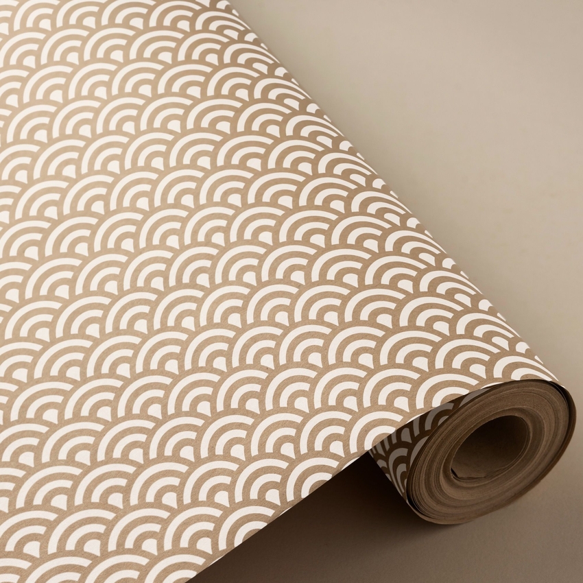 BOBINA PAPEL REGALO ONDAS BLANCA RECICLADO 62CMX4KG