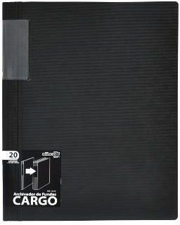 CARPETA 20 FUNDAS CARGO A4 COLOR NEGRO