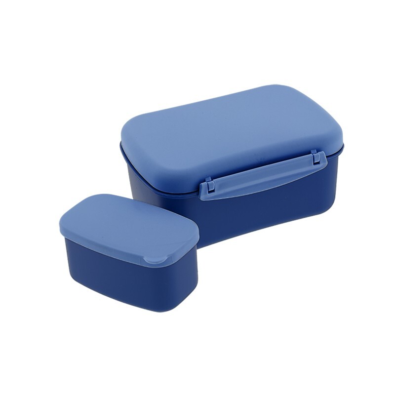 TUPPER HERMTICO CON PLACA REFRIGERANTE Y CAJITA DARK BLUE