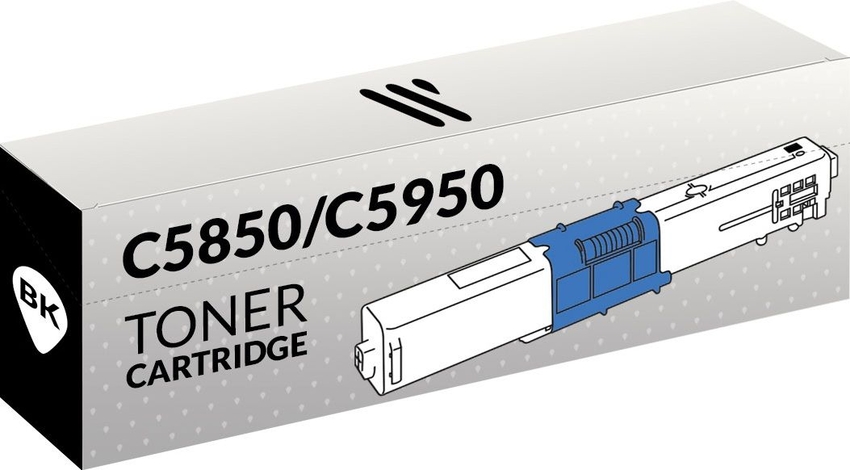 TONER LASER COMPATIBLE OKI C5950 NEGRO 43865724