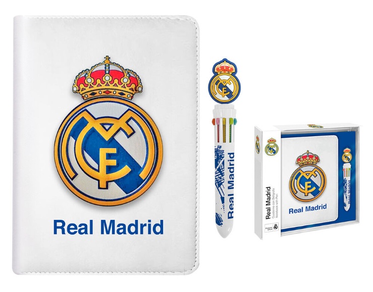 LIBRETA EVA CON BOLIGRAFO REAL MADRID