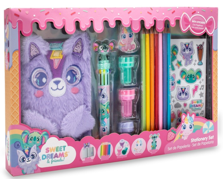 CUADERNO DE PELUCHE CON PAPELERIA SWEET DREAMS
