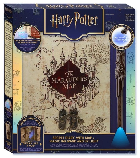 LIBRETA A5 CON MAPA DESPLEGABLE Y BOLIGRAFO MAGICO HARRY PO