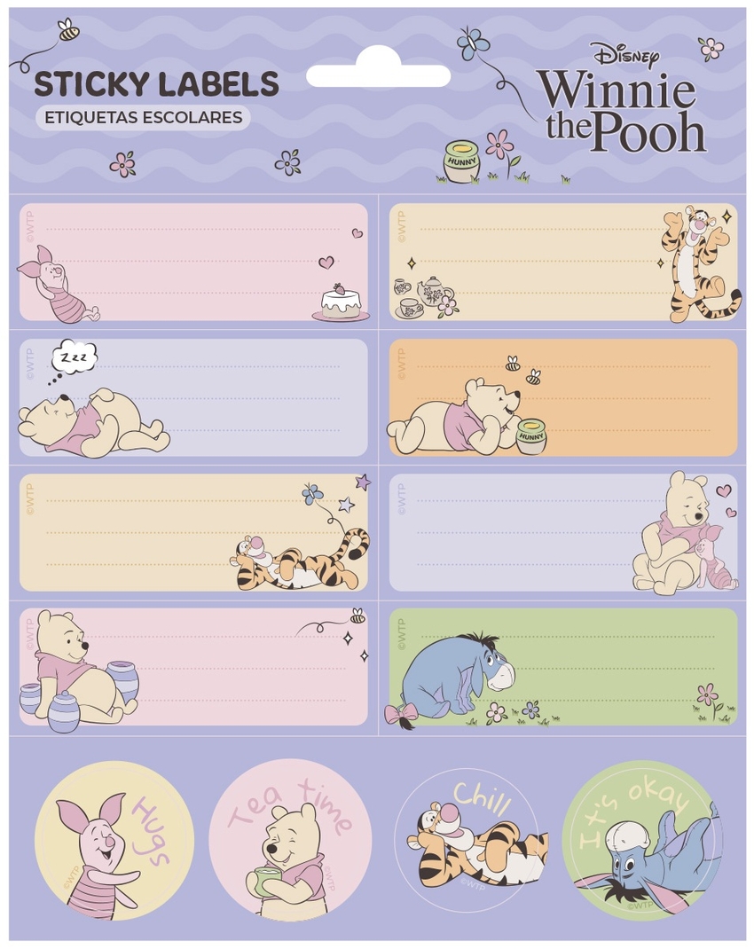 BLISTER ETIQUETAS ADHESIVAS WINNIE DE POOH