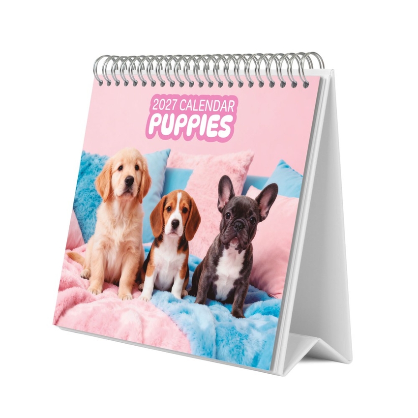 CALENDARIO DE ESCRITORIO 2027 PERRITOS 19,5X16,5CM