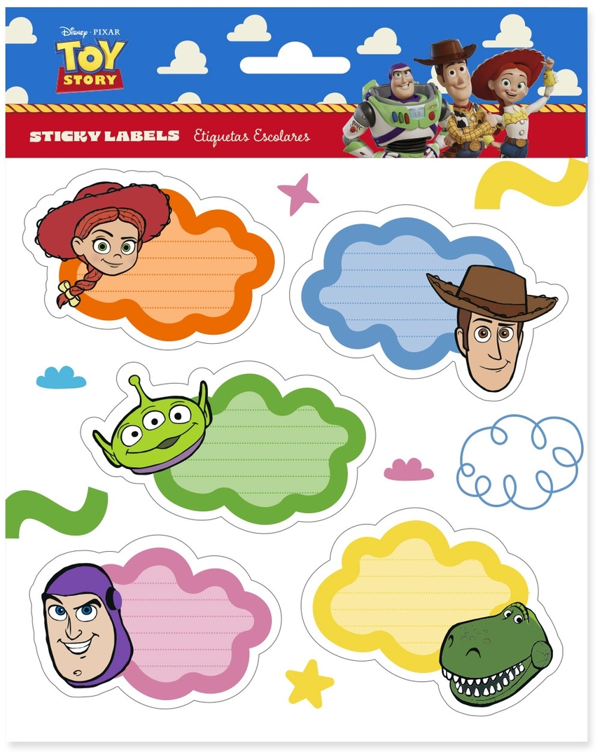 BLISTER ETIQUETAS ADHESIVAS PREMIUM DISNEY PIXAR TOY STORY