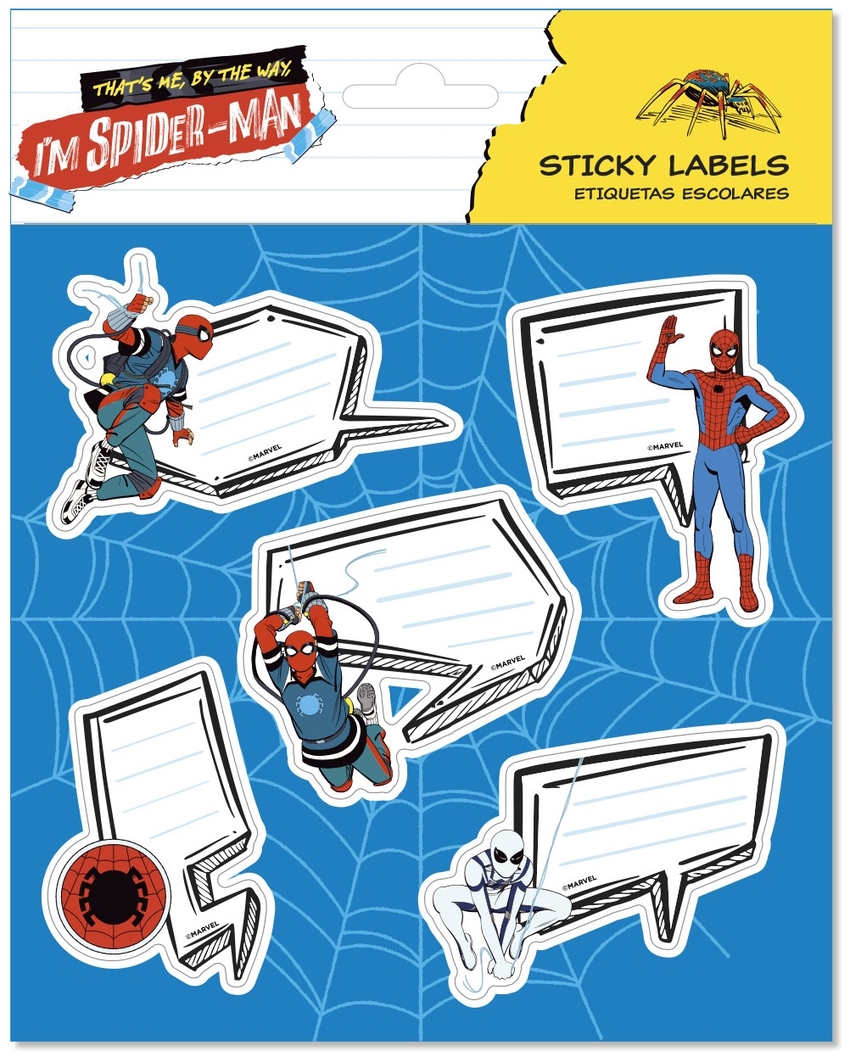 BLISTER ETIQUETAS ADHEVSIVAS PREMIUM MARVEL SPIDERMAN