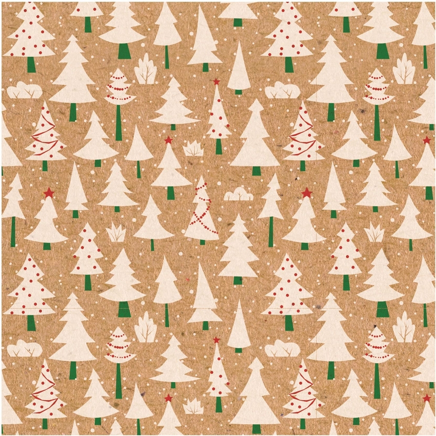 BOBINA PAPEL REGALO FANTASIA KRAFT NAVIDAD 31CMX80MTS