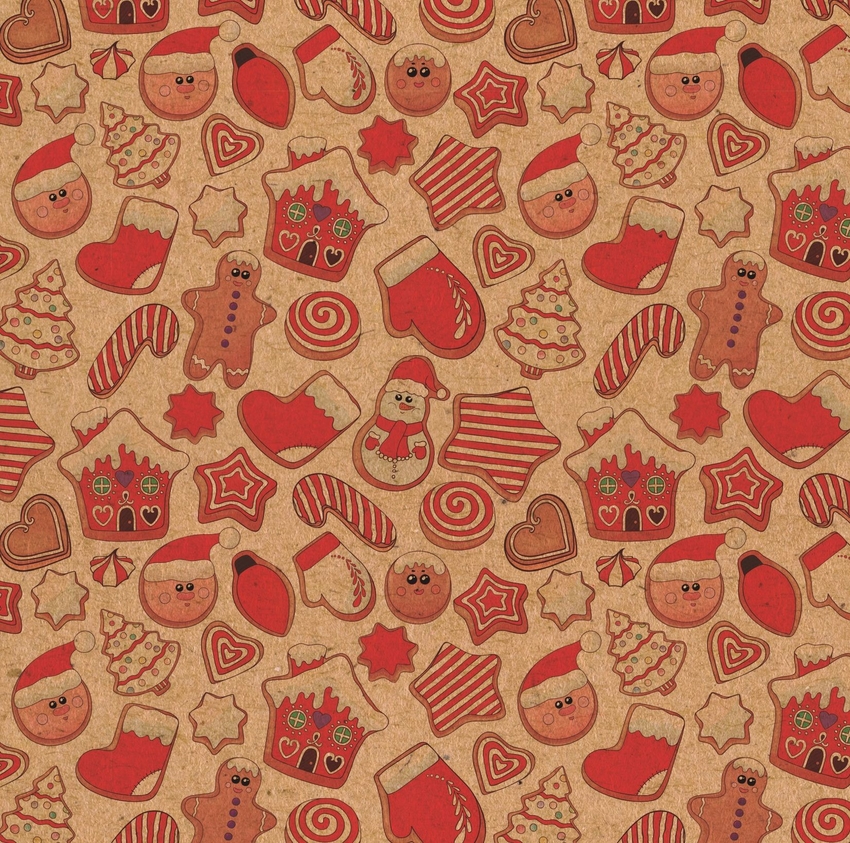BOBINA PAPEL REGALO FANTASIA KRAFT NAVIDAD 62CMX80MTS