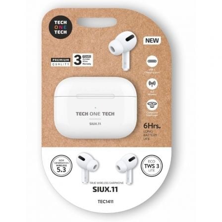 AURICULARES INALAMBRICOS SIUX.11 COLOR BLANCO TWS 6H