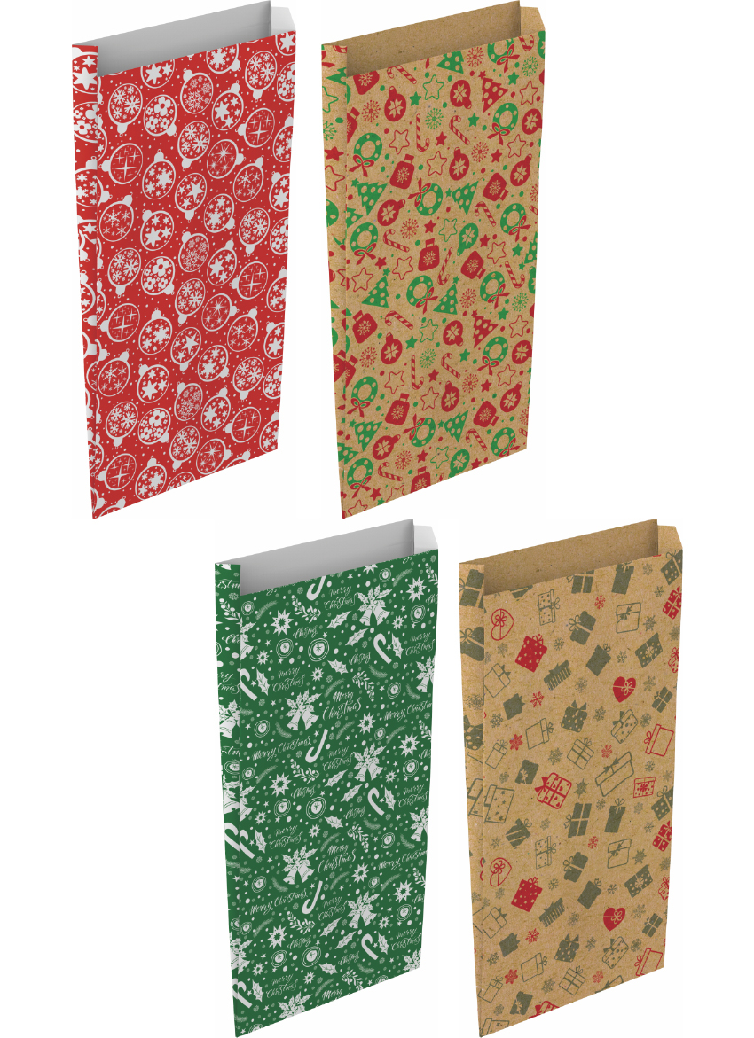 PAQ/12 SOBRE BOLSA PAPEL KRAFT COLOR KRAFT 20X6X35CM SURTID