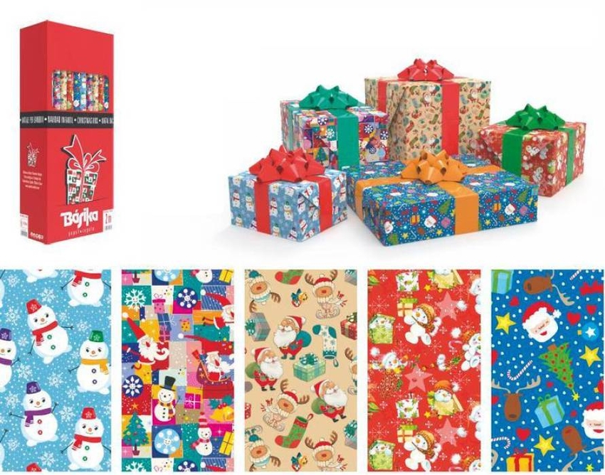 EXP 50 ROLLOS PAPEL REGALO NAVIDAD INFANTIL 70X200CM