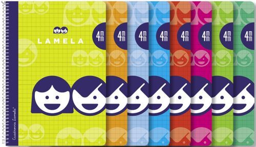 (PACK 10U.) CUADERNO ESPIRAL 4? 40H 70G 4MM CUADROVIA CUBIE