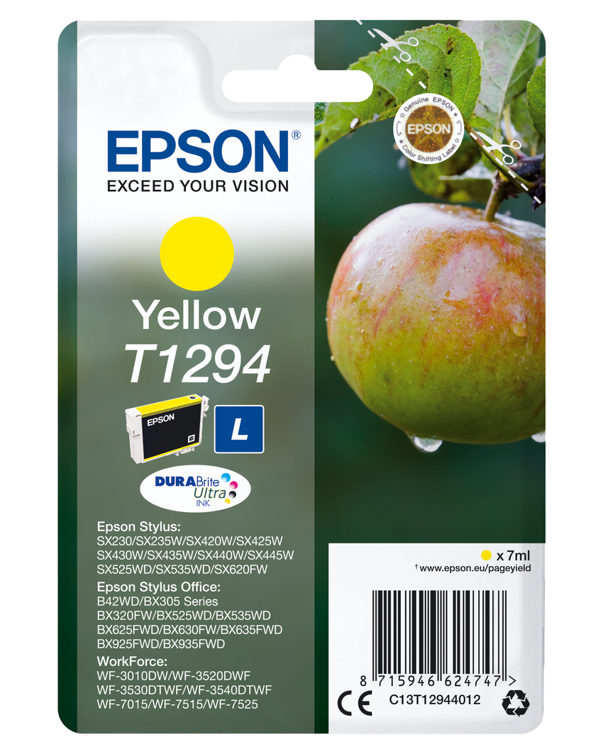 CARTUCHO TINTA ORIGINAL EPSON AMARILLO N?T1294 C13T12944012